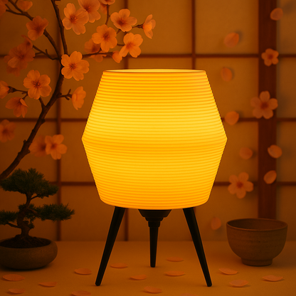 Glowing Modern Bedside Lamp, Perfect Japandi Lamp for Bedside Table