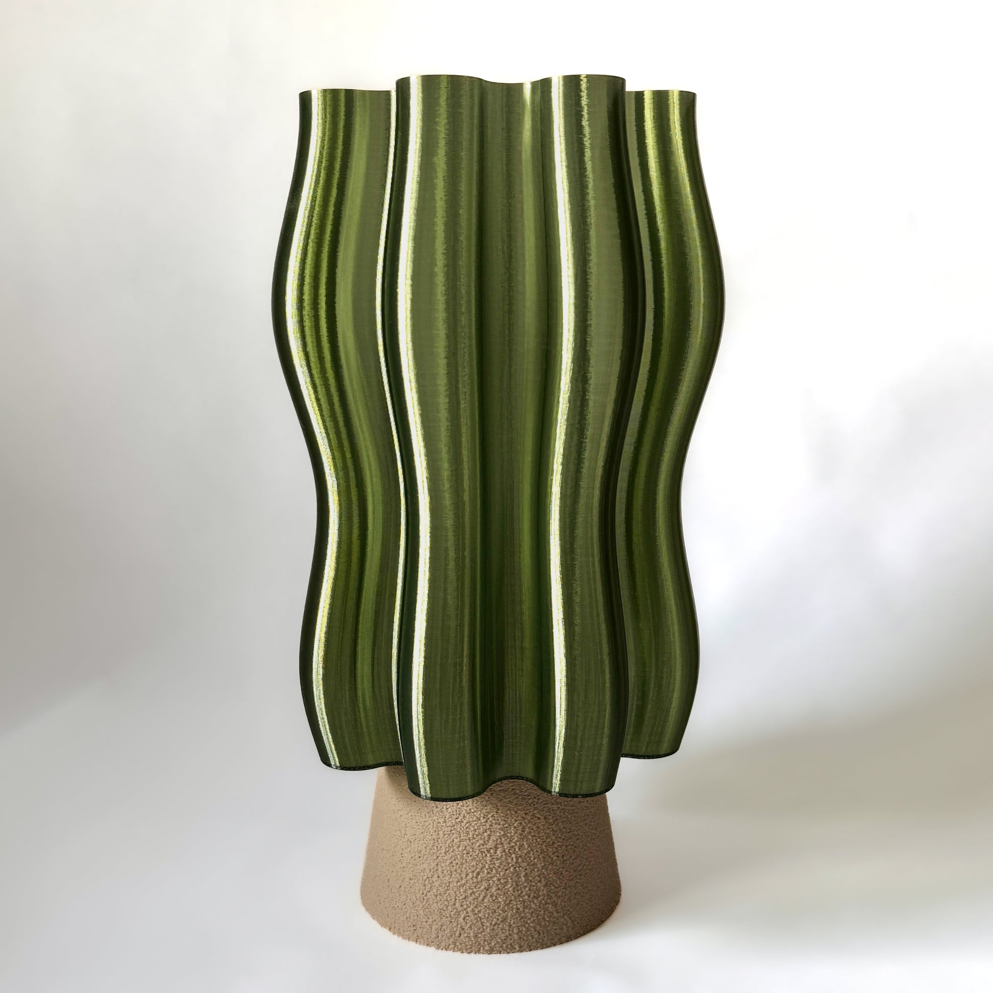 Translucent Modern Lamp on a White Studio Surface